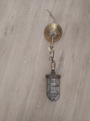 klein bronzen bully lamp kooilamp