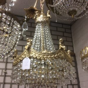 Bronze Cupidolamp met kristal